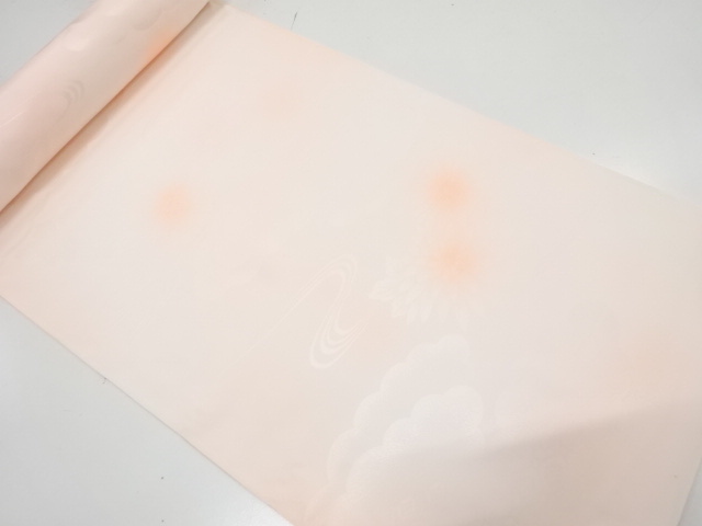 アンティーク　流水に菊模様織り出し　長襦袢地反物